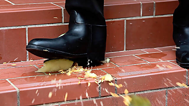 The Horny Rubber Gardener - Crushing Vegetables &amp; Boot Care