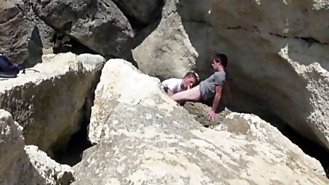 Straight fucking gay in exhib common beach